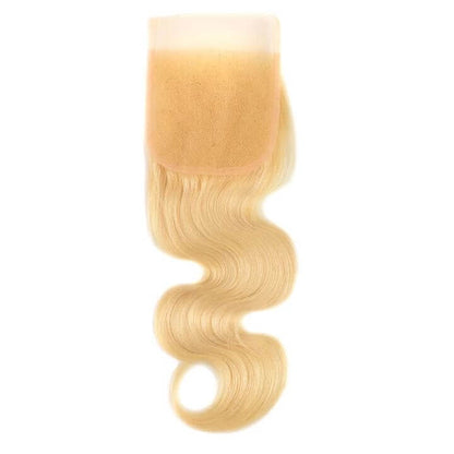 Blonde Body Wave Human Hair Lace Closure 4X4 12"