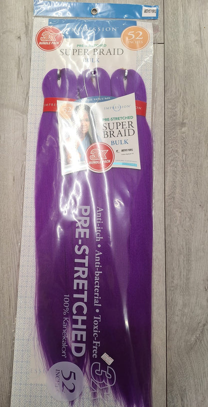 Impression Super Braid Bulk 52" Inches Pre Stretched 3X Value Pack