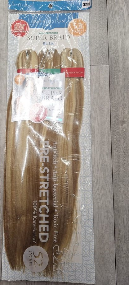 Impression Super Braid Bulk 52" Inches Pre Stretched 3X Value Pack