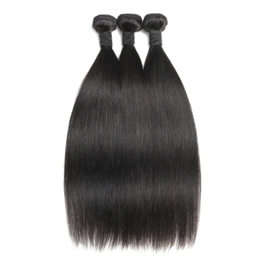 STRAIGHT NATURAL HUMAN HAIR WEAVE BUNDLE