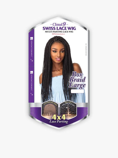 CLOUD 9 SWISS LACE 4X4 BOX BRAID LARGE WIG