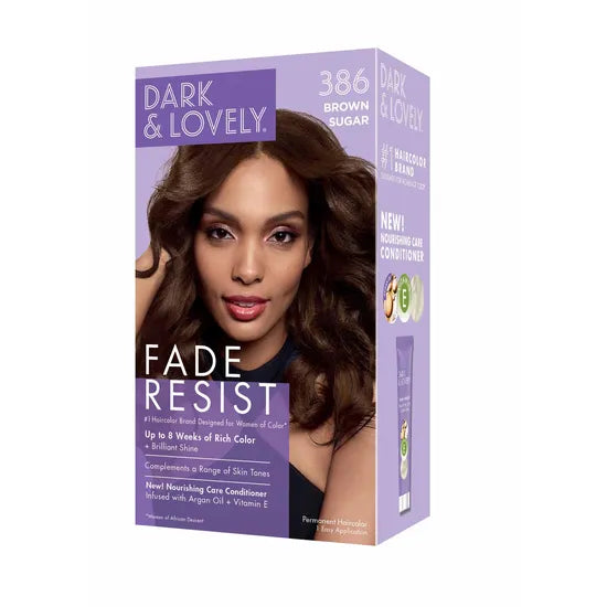 Dark and Lovely Fade Resistant Rich Conditioning Hair Colour;Brown Sugar, 386