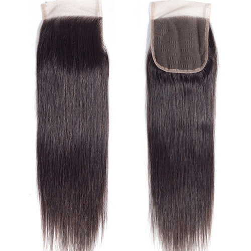 SLEEK VIRGIN GOLD BRAZILIAN STRAIGHT 4X4 CLOSURE 14"