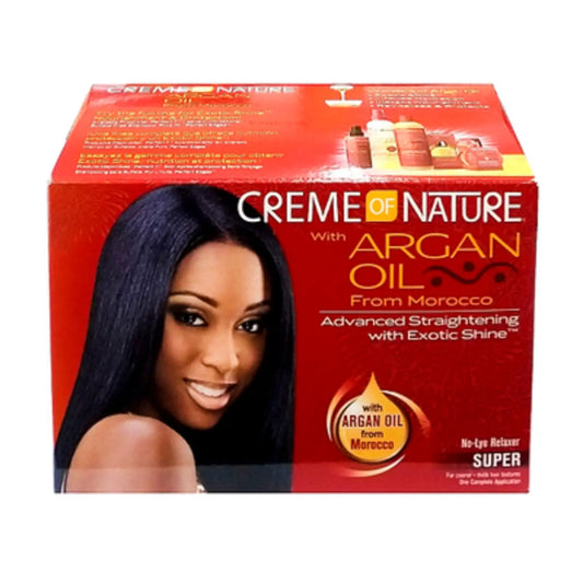 Cream Of Nature No Lye Argan Oil Relaxer Kit - Super