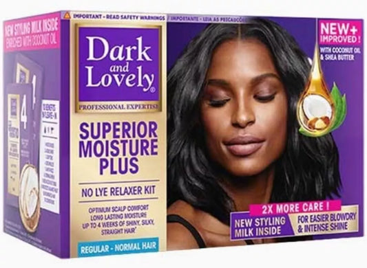 DARK AND LOVELY NO-LYE HAIR RELAXER KIT REGULAR