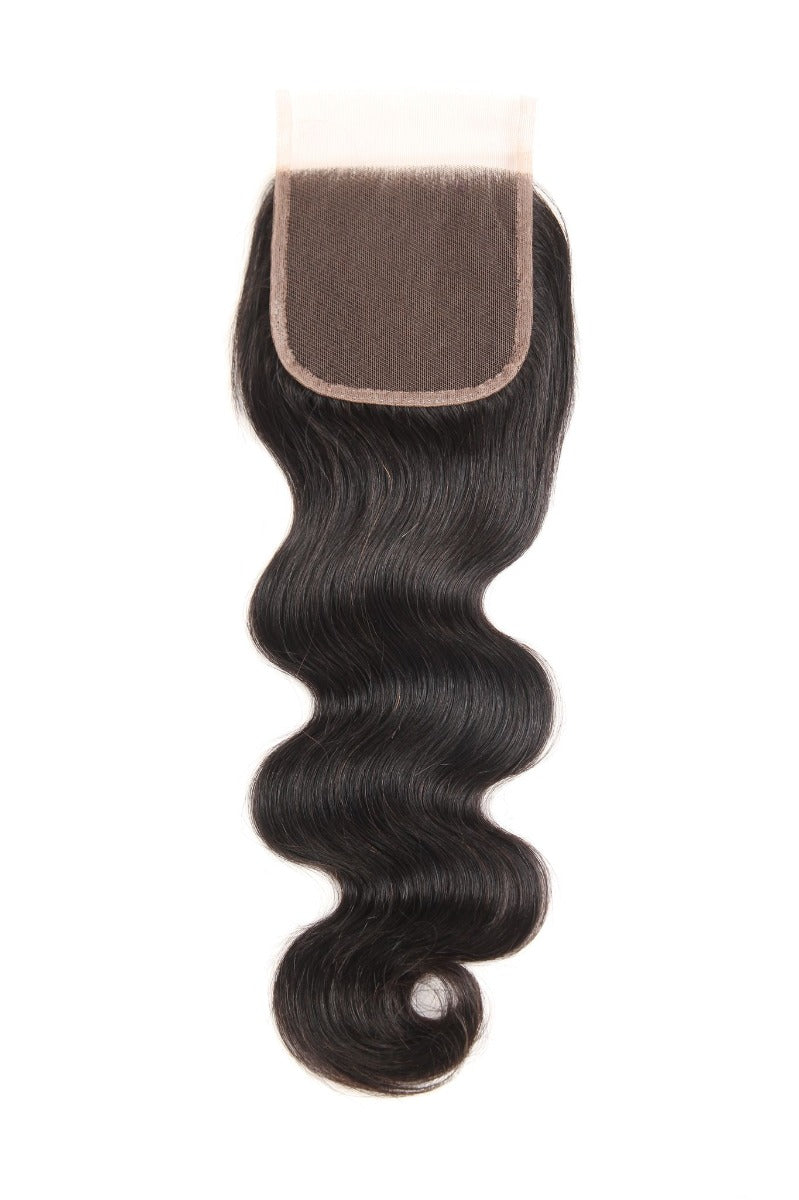 SLEEK VIRGIN GOLD BRAZILIAN BODY WAVE 4X4 CLOSURE 18"